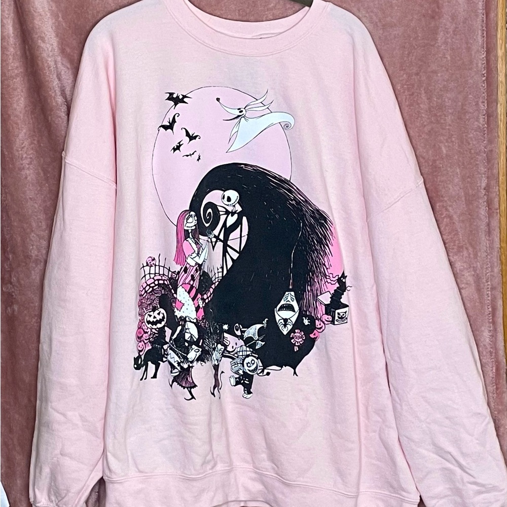 Nightmare Before Christmas Plus Sweatshirt Pink Size 3 $40